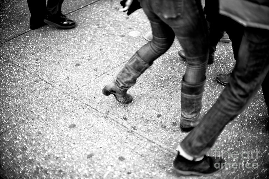 Crossings On Toes New York City Photograph by John Rizzuto