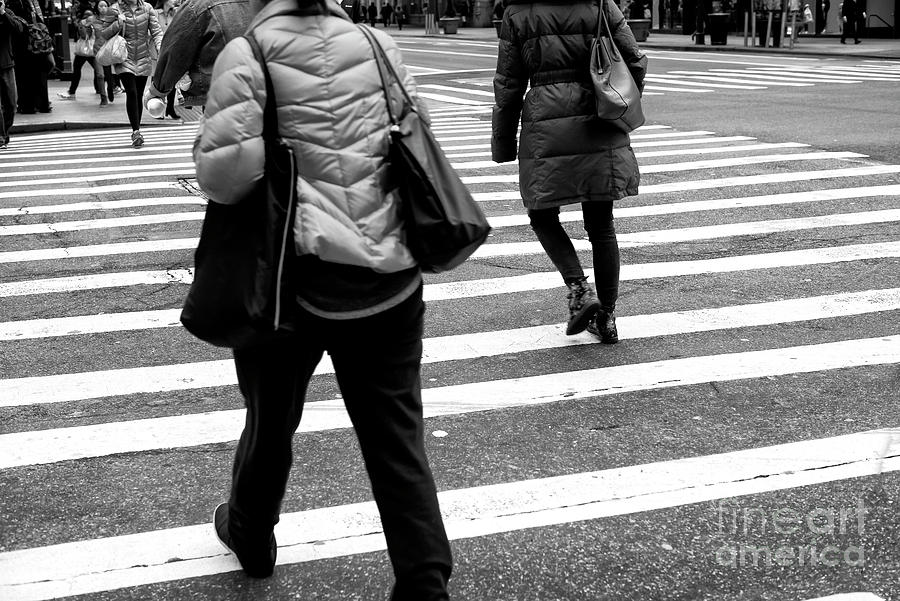 Crossings With a Handbag New York City Photograph by John Rizzuto