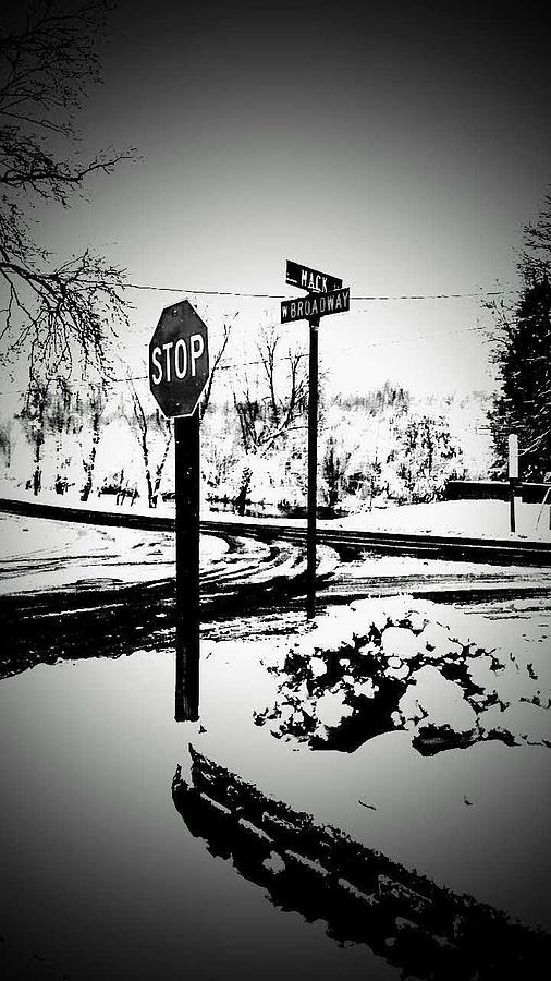Winter Photograph - Crossroads by Tracy Busby