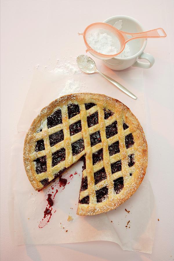 Crostata Di Visciole italian Cherry Cake Photograph by Michael Wissing ...