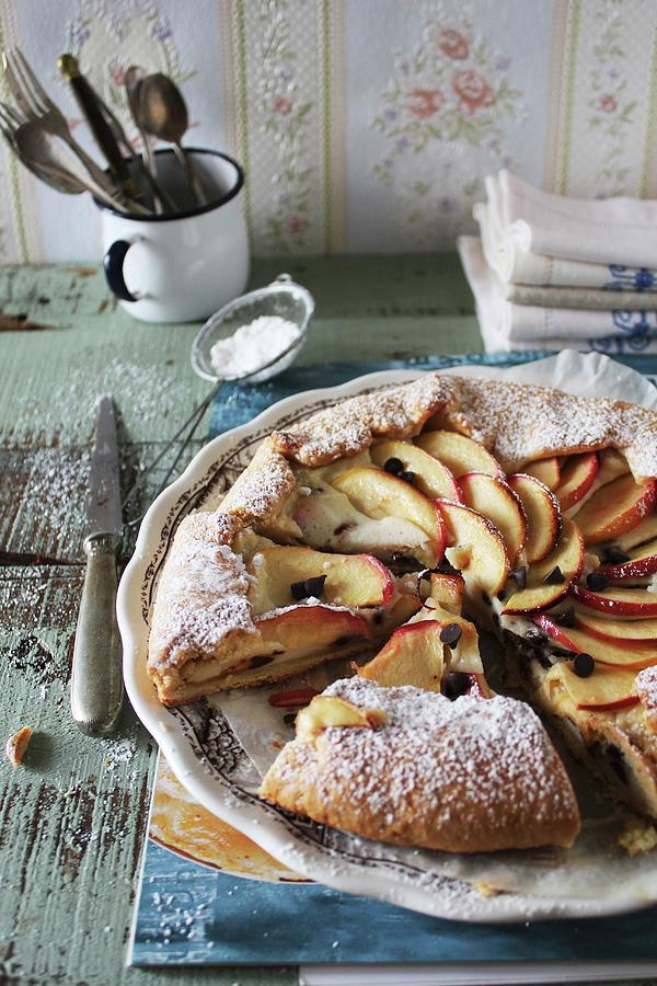 Crostata With Ricotta, Apple And Chocolate Chips Photograph by Patricia Miceli