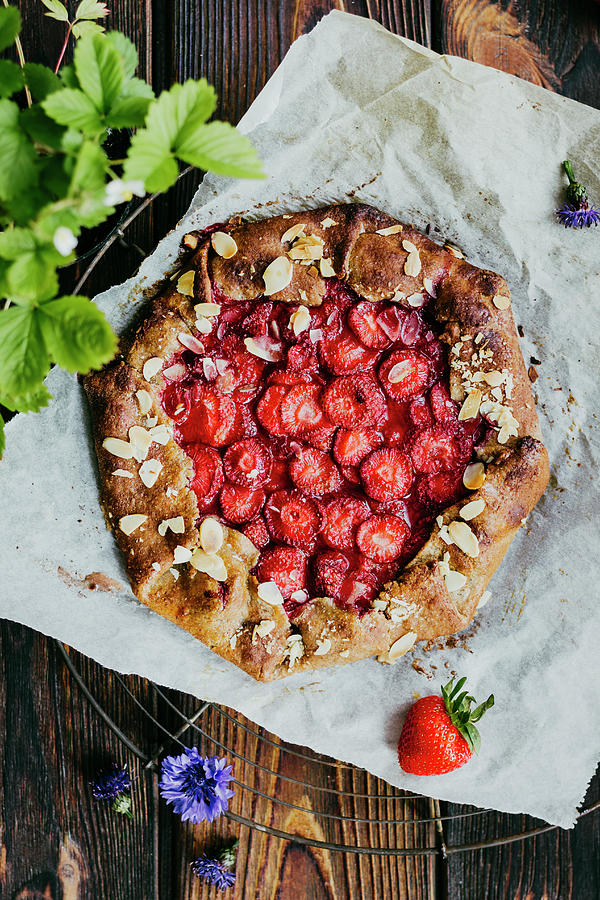 Crostata With Strawberries Photograph by Monika Rosa