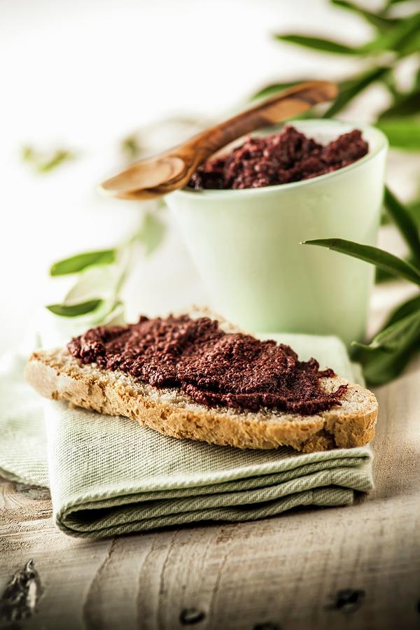 Crostino Con Crema Di Olive toast With Olive Spread, Italy Photograph by Imagerie