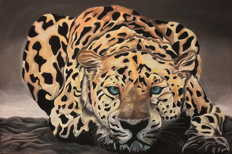 Leopard Slinking Drawing Crouching Leopard Drawing by Steven Santee - Fine Art America