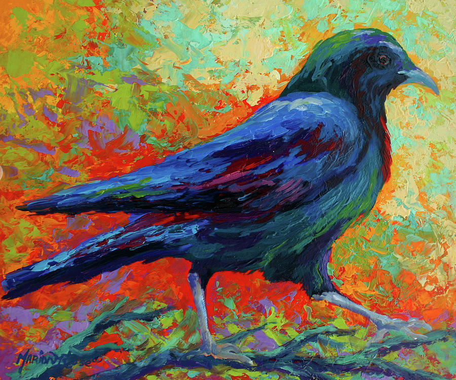 Crow Painting - Crow 15 by Marion Rose