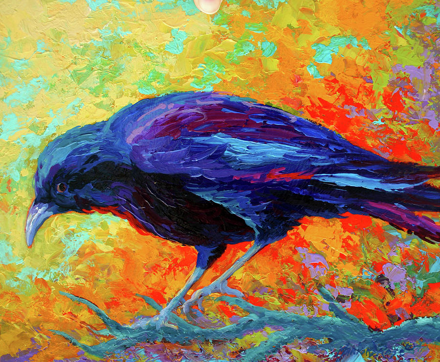 Crow Painting - Crow 17 by Marion Rose
