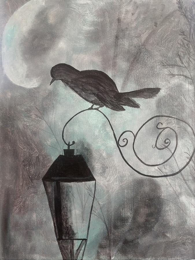 Crow Painting by April Clay