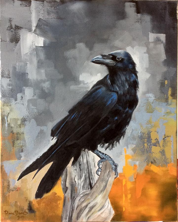 Crow Painting - Crow by Ralph Macdonald