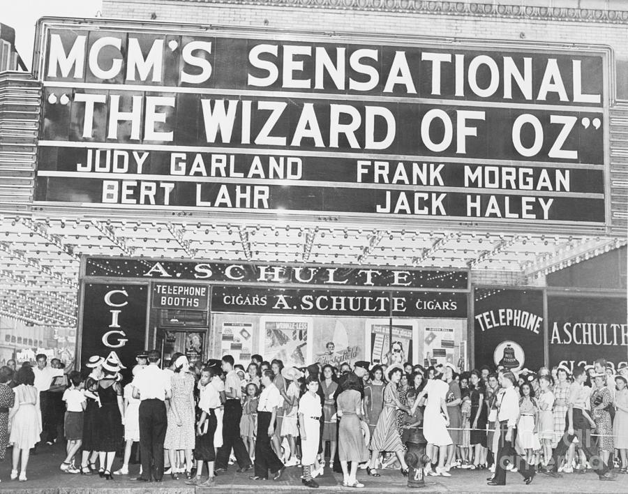 Crowd Awaiting Premiere Of The Wizard Photograph by Bettmann
