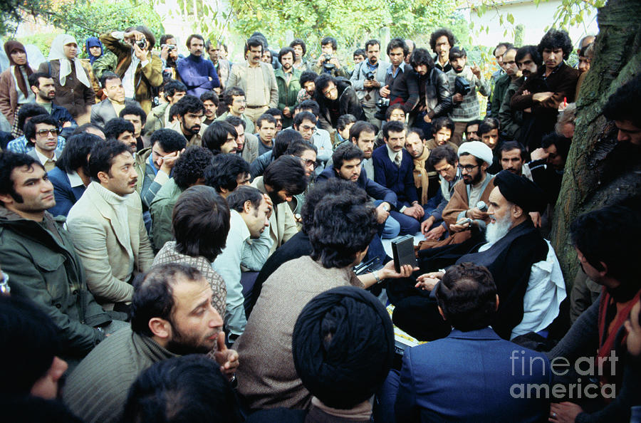 Crowd Gathering Around Ayatollah Photograph by Bettmann