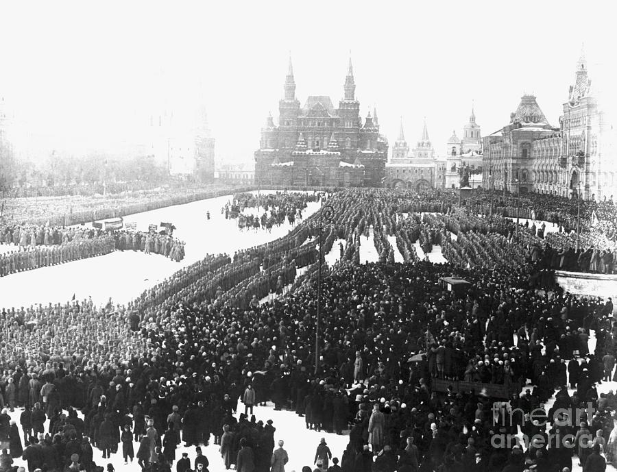 Crowd In Red Square Listens To Trotsky by Bettmann
