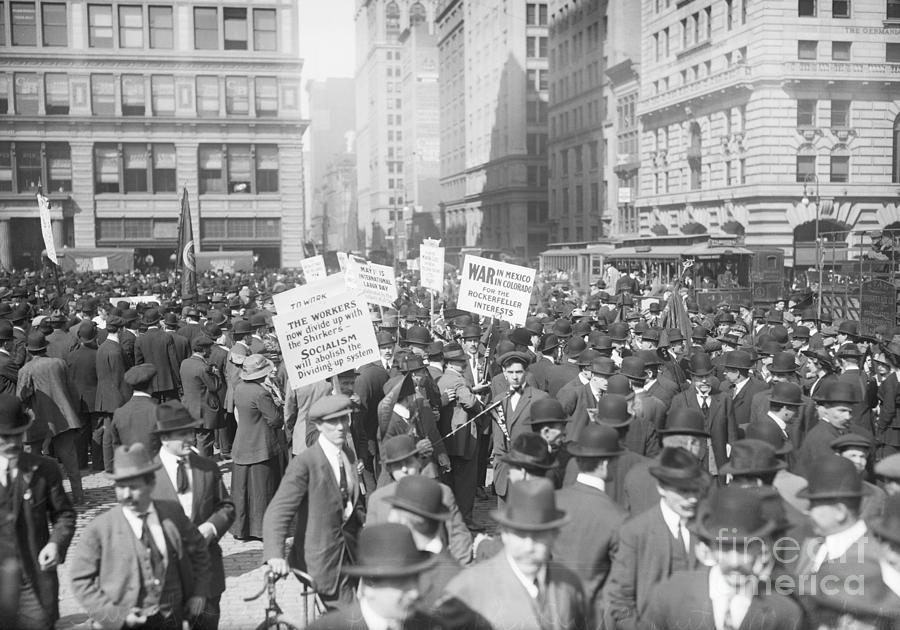 Crowd Of Iww Members Demonstrate Photograph by Bettmann | Fine Art America