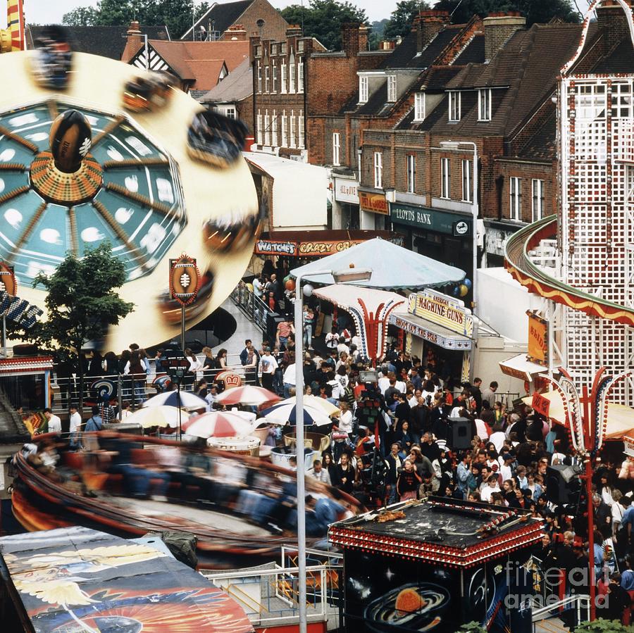 Crowd Of People At A Funfair Photograph by Crown Copyright/health & Safety Laboratory/science Photo Library