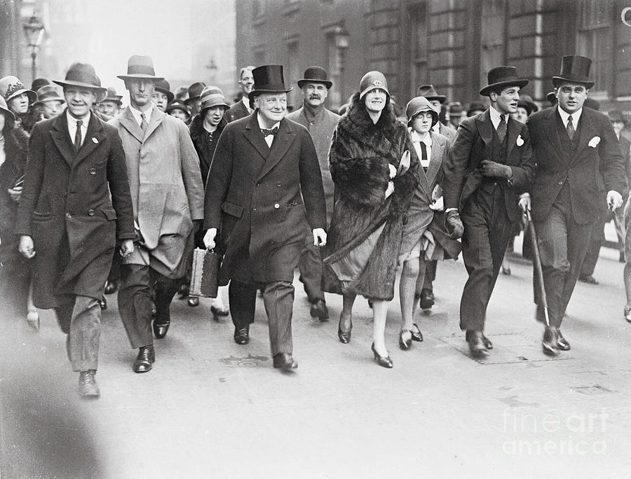 Crowd Surrounding Winston Churchill Photograph by Bettmann
