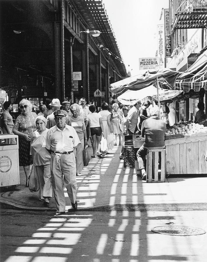 Crowded Sidewalk Photograph by The New York Historical Society