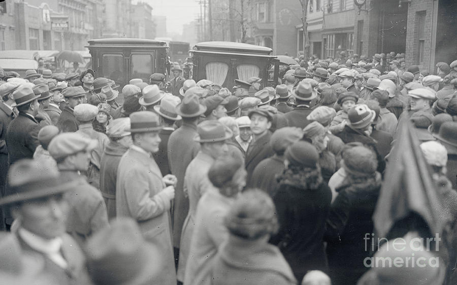 Crowds Gathering At Funeral Procession Photograph by Bettmann