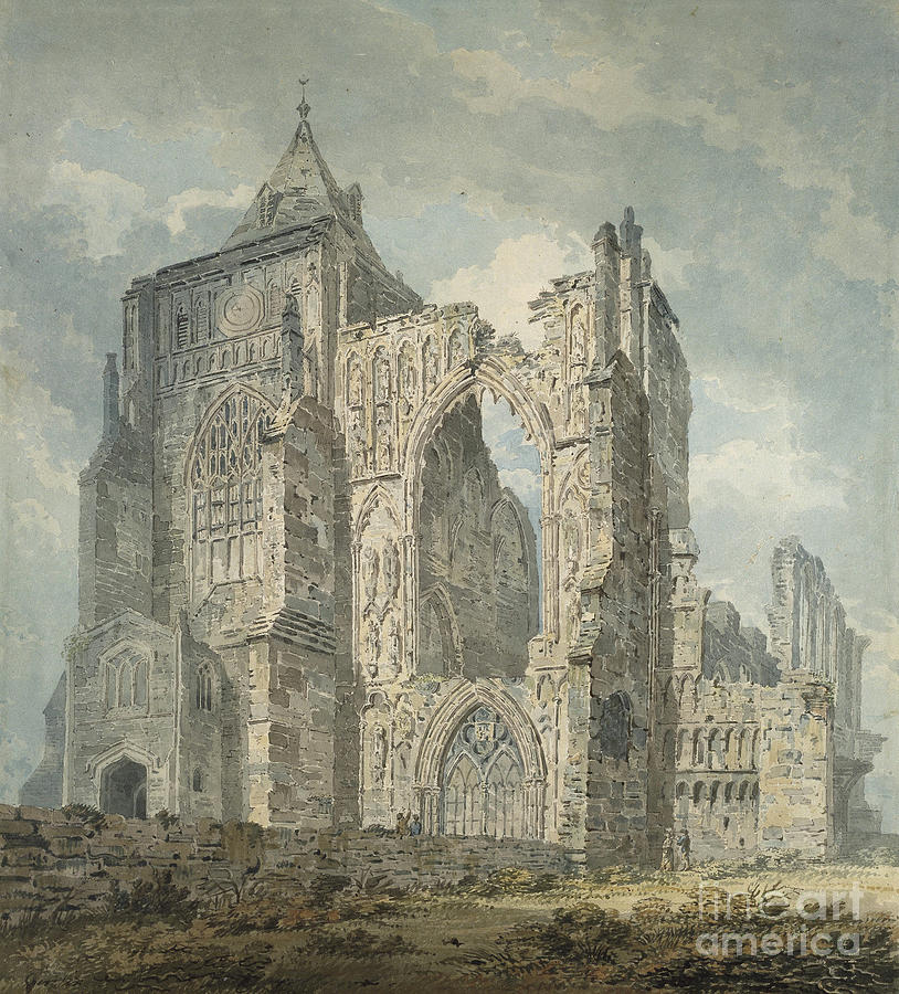 Crowland Abbey, Lincolnshire Painting by Thomas Girtin