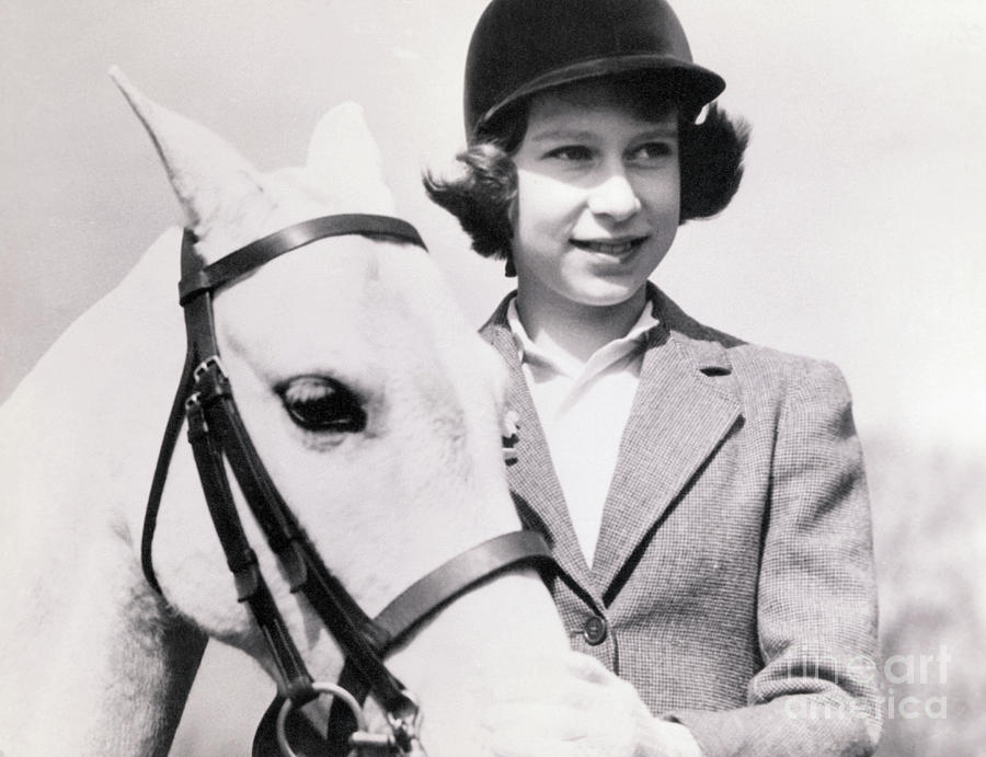Crown Princess Elizabeth With Her Pony Photograph by Bettmann