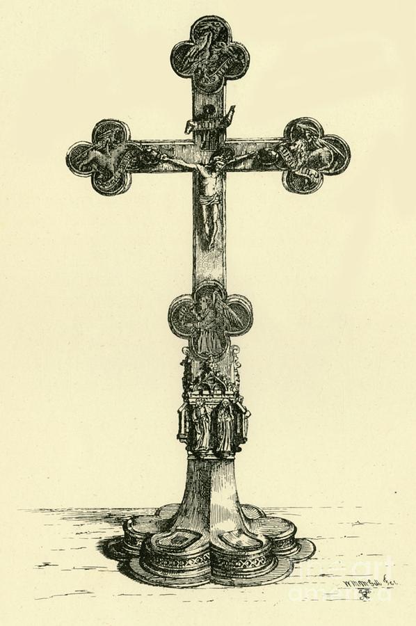 Crucifix Drawing by Print Collector Fine Art America