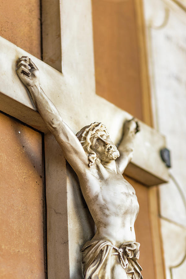 Crucifix with suffering Jesus Christ Photograph by Vivida Photo PC