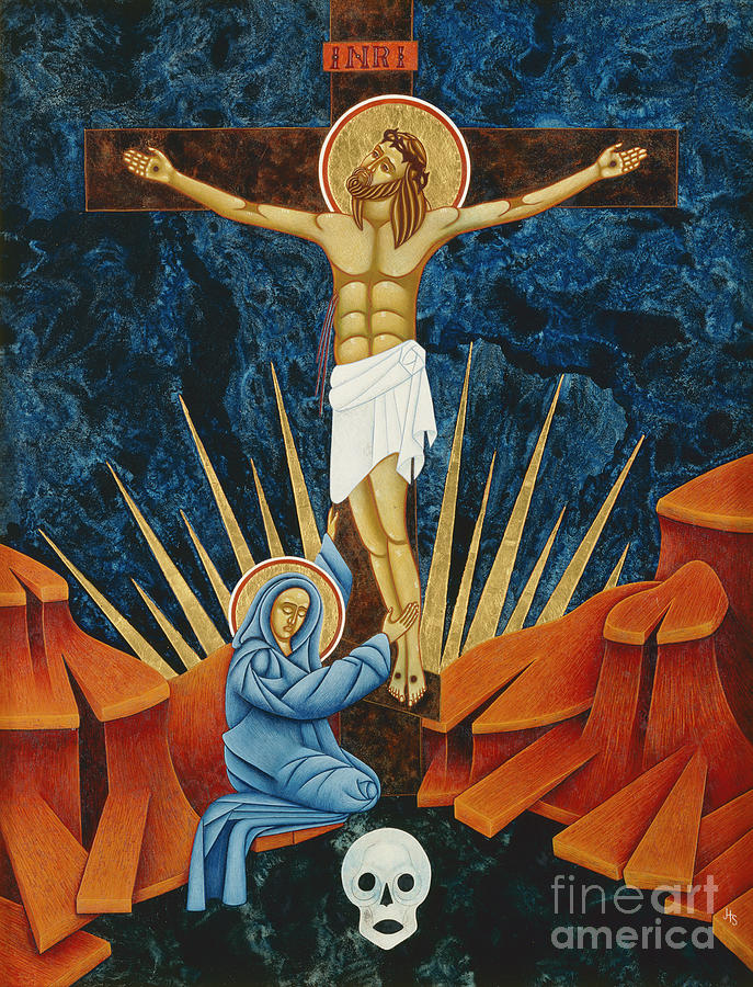 Easter Painting - Crucifixion by Jodi Simmons by Jodi Simmons