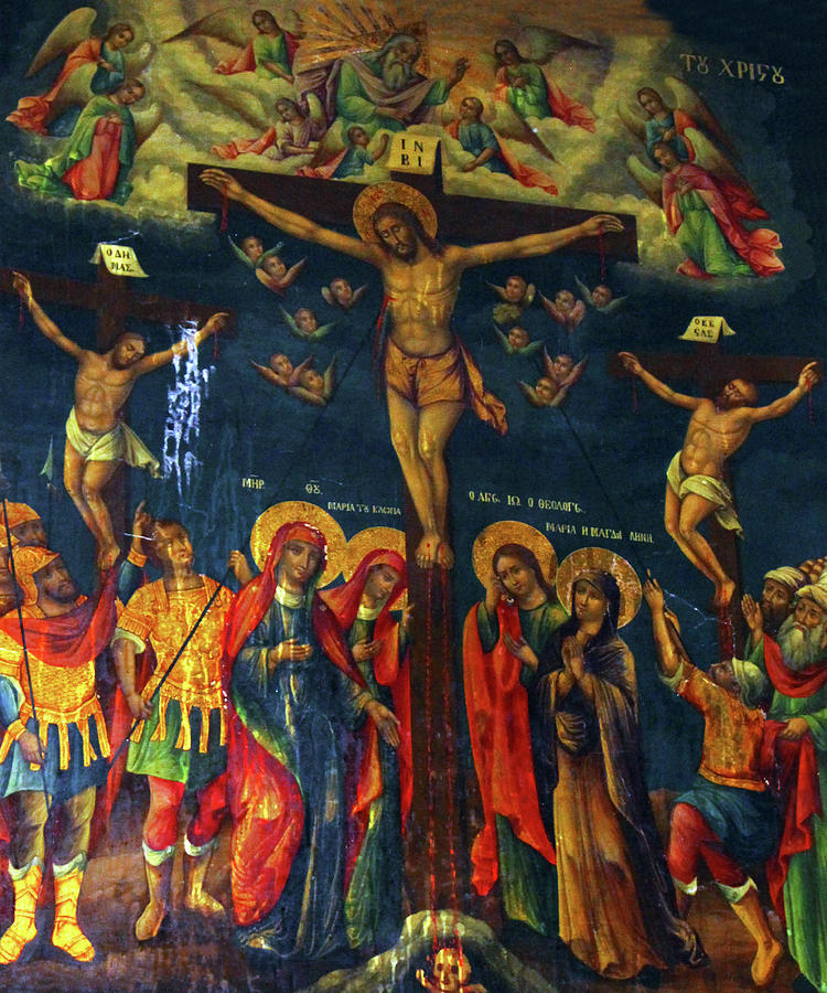 Crucifixion Scene at Holy Sepulchre Church Photograph by Munir Alawi
