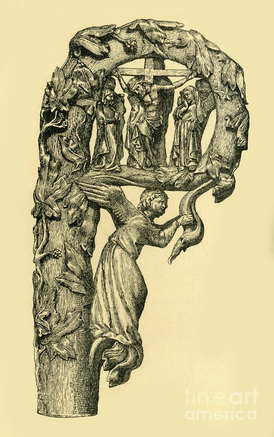 Crucifixion Scene Drawing by Print Collector