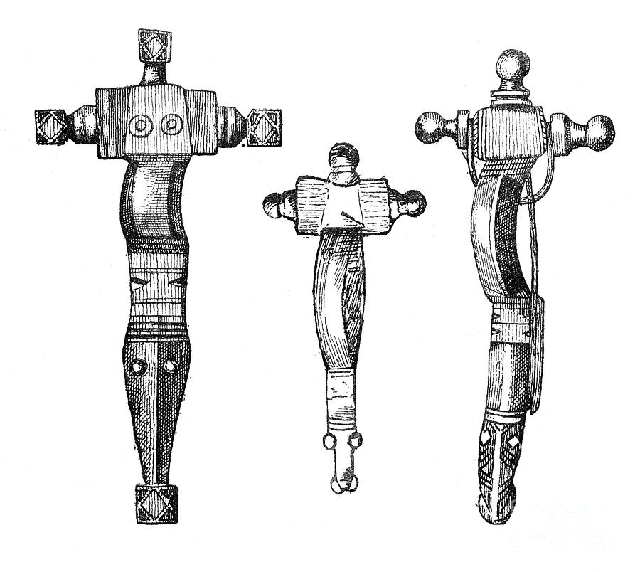 Cruciform Fibulae, 1893 Drawing by Print Collector