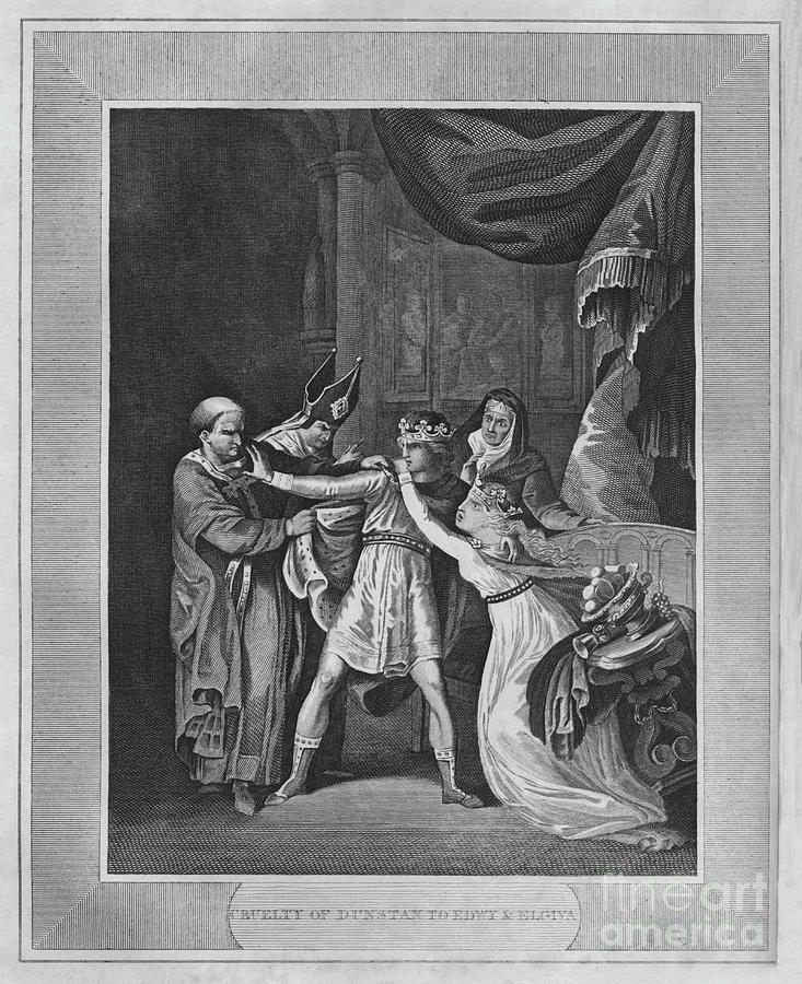 Cruelty Of Dunstan To Edwy & Elgiva Drawing by Print Collector