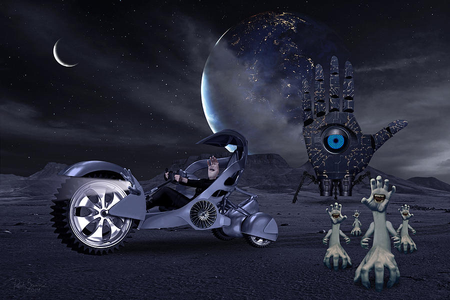 Cruisin On The Moon of Eyeth Digital Art by Paul Scearce