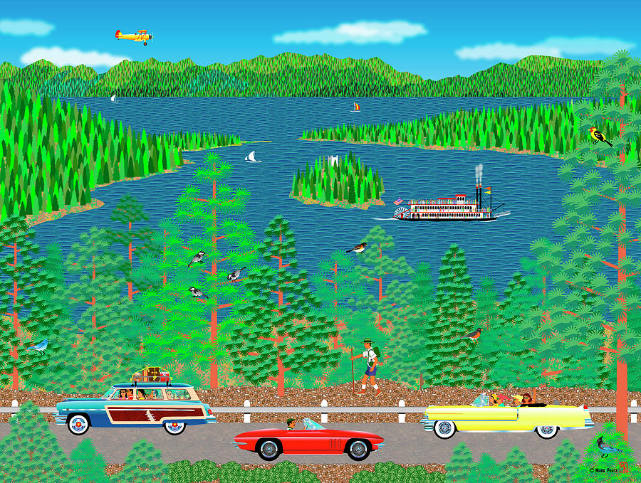 Cruising Lake Tahoe Digital Art by Mark Frost
