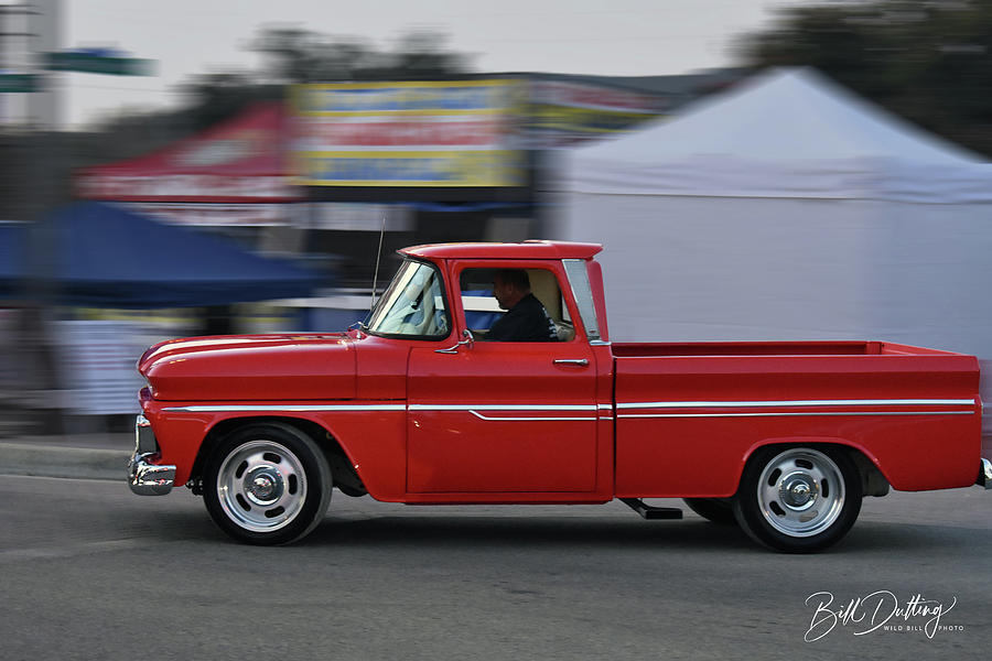 Cruising Red Chevy Photograph by Bill Dutting