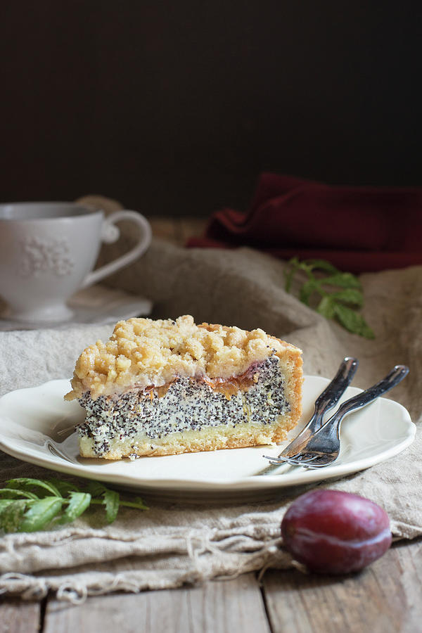 Crumble Cake With Poppy Seed Photograph by Alice Del Re