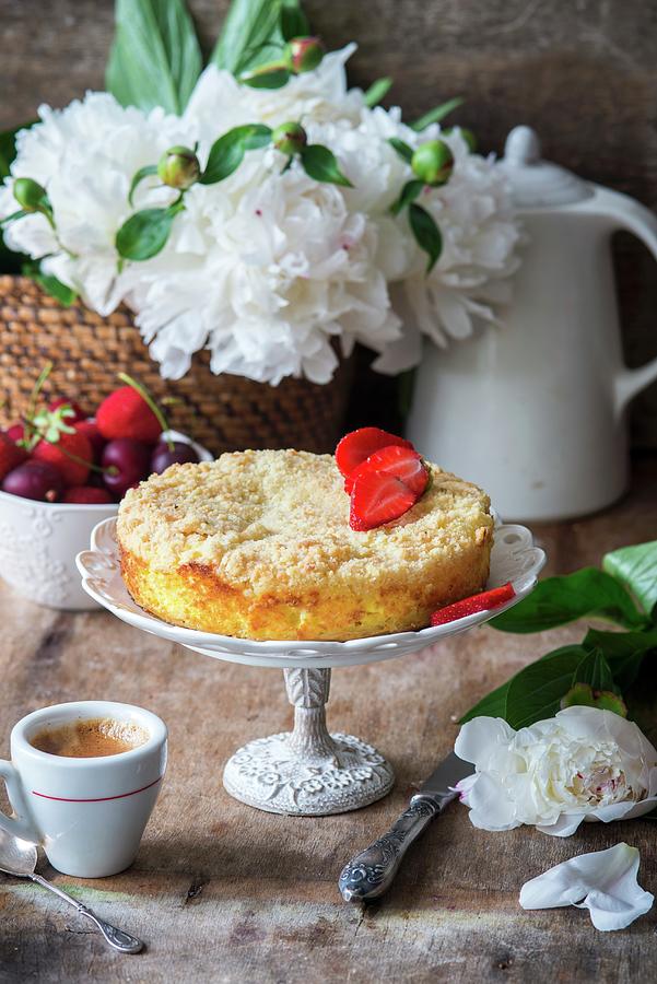 Crumble Cake With Quark Filling Photograph by Irina Meliukh