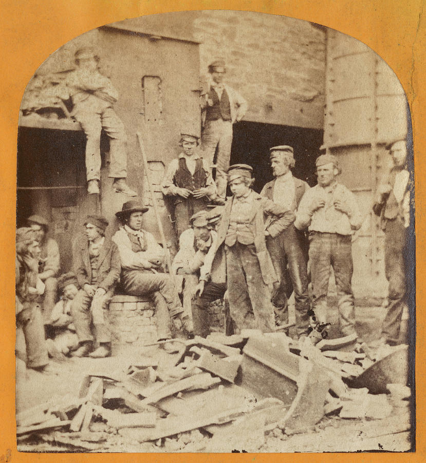 Crumlin Viaduct Workers Photograph by London Stereoscopic Company