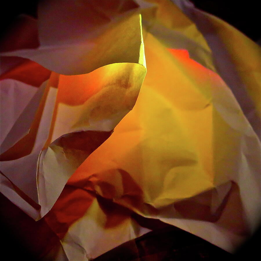 Abstract Photograph - Crumpled Rainbow by Bonnie See