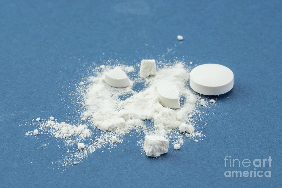 Pattern Photograph - Crushed Pills by Digicomphoto/science Photo Library