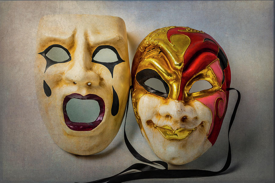 Crying And Smiling Masks Photograph by Garry Gay