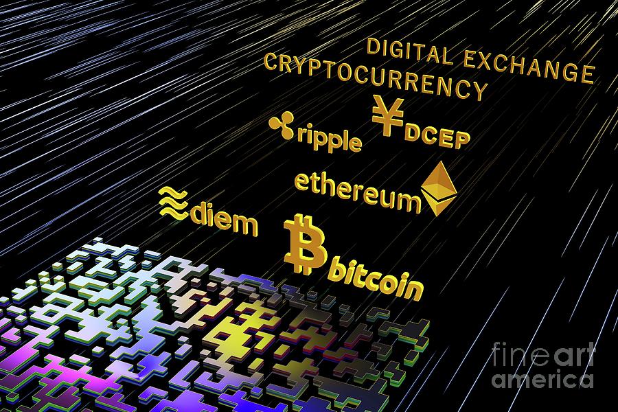 Cryptocurrencies Photograph by Patrick Landmann/science Photo Library