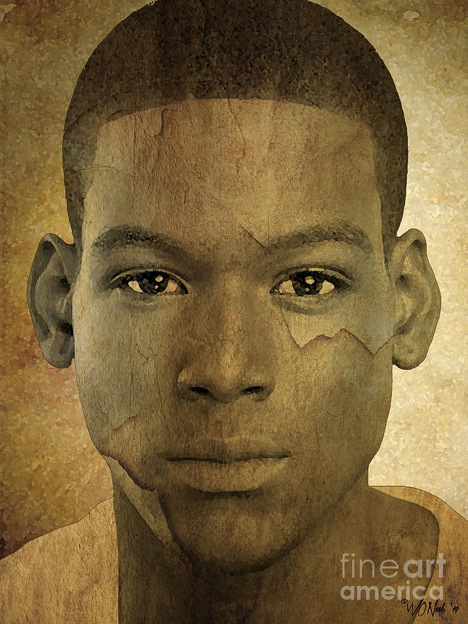 Portrait Digital Art - Cryptofacia 167 - Darius by Walter Neal
