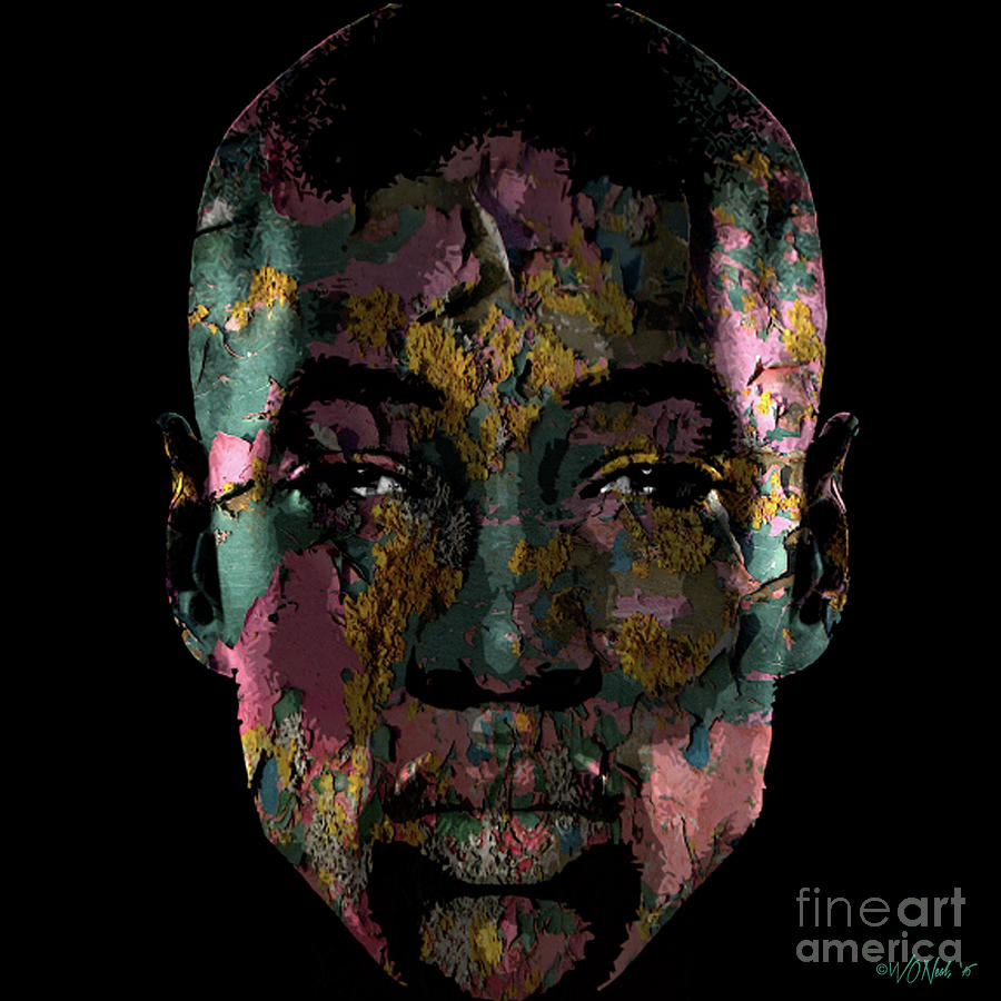 Portrait Digital Art - Cryptofacia 3 - James by Walter Neal
