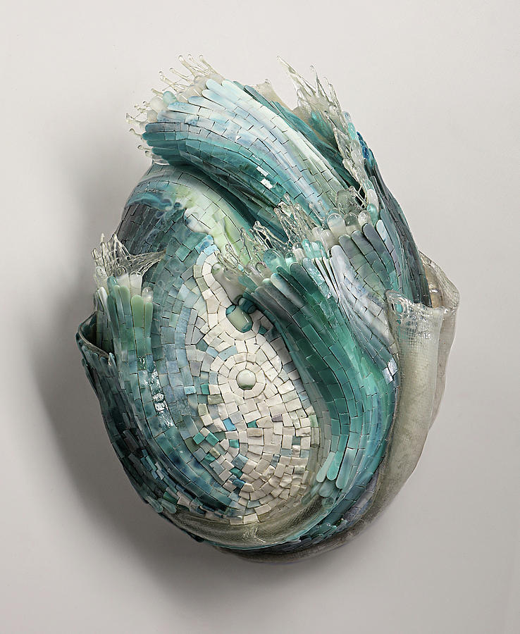 Abstract Glass Art - Crysalis III by Mia Tavonatti