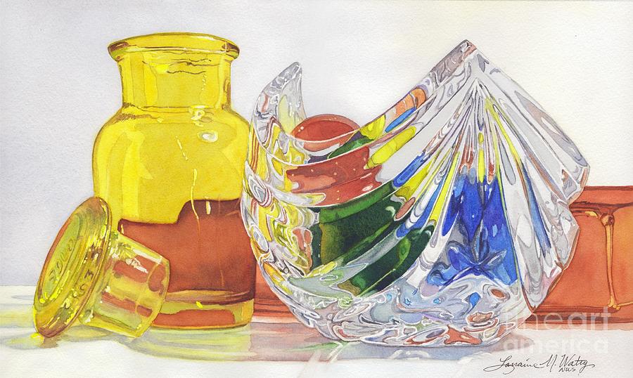 Still Life Painting - Crystal and Glass by Lorraine Watry