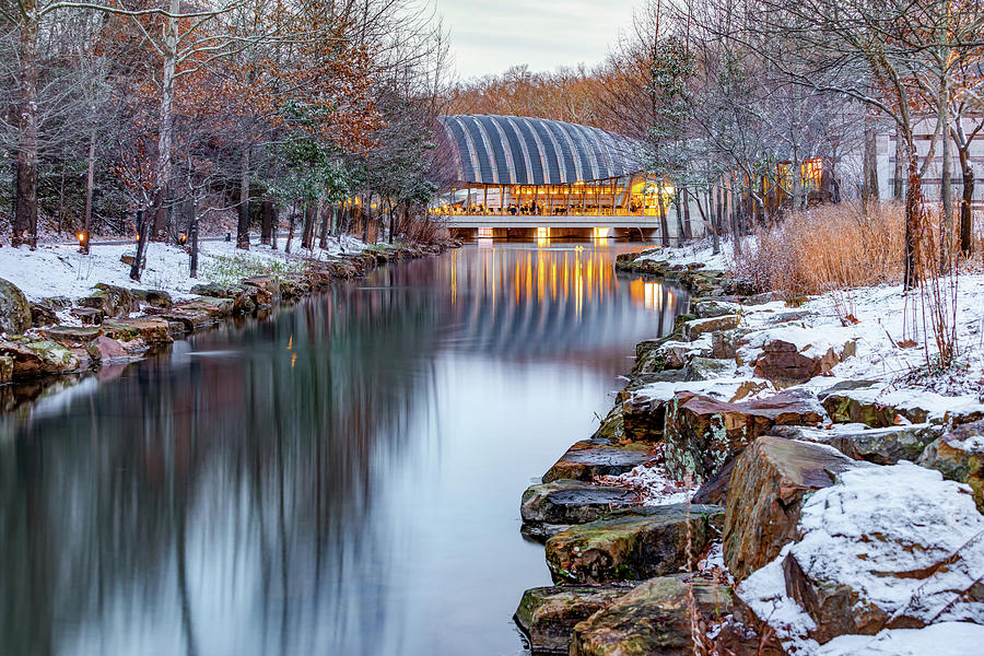 Crystal Bridges Museum of American Art in Winter - Northwest Arkansas Photograph by Gregory Ballos