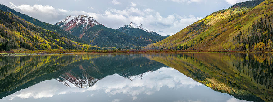 Crystal Lake Panorama Photograph by Aaron Spong