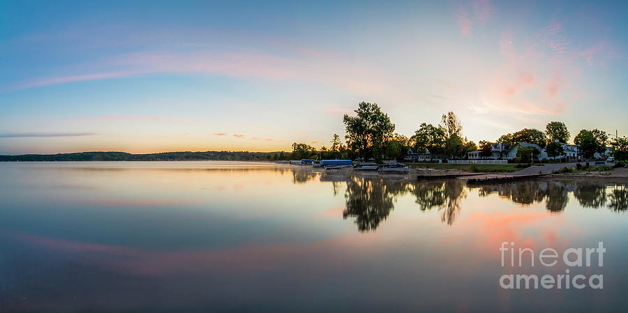 Lake Michigan Photograph - Crystal Lake Shoreline Panorama by Twenty Two North Photography