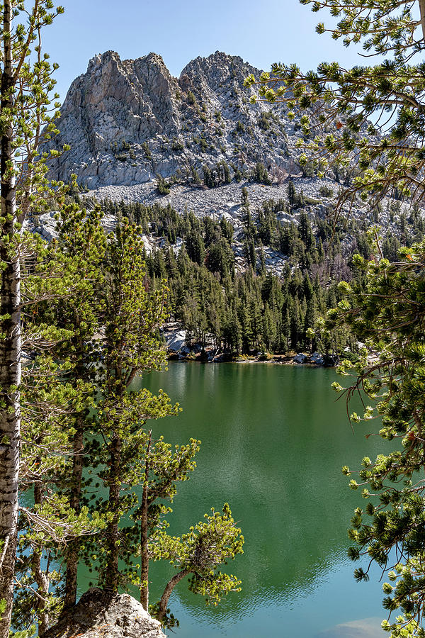 Nature Photograph - Crystal Lake with Crystal Crag Vertical by Kelley King