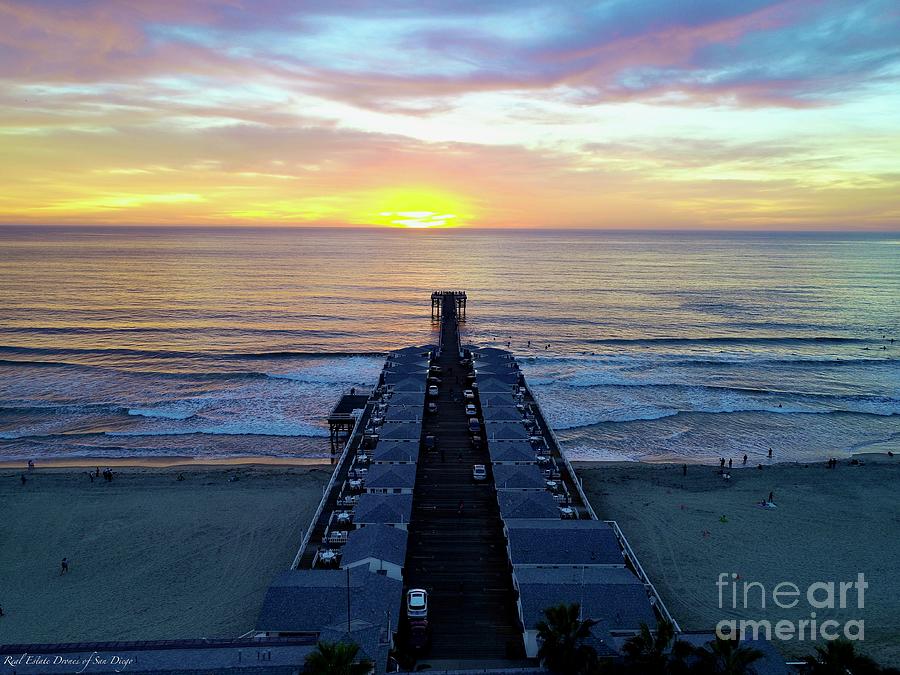 Crystal Pier Hotel And Cottages Sunset Photograph By Adam Huntington