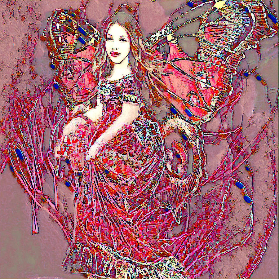 Crystal Rose Butterfly Digital Art by Amelia Carrie
