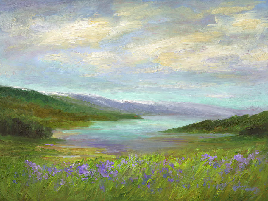 Green Painting - Crystal Springs Vista by Sheila Finch